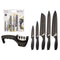 Messen Set Kinvara KT157095 Zwart Roestvrij staal Polypropyleen messenslijper (6 Stuks)