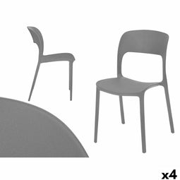 Stapelbare stoel GiftDecor PP-637-G 4 Stuks