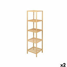 Planken Berilo W31016A3 Bruin Bamboe 33 x 141 x 32 cm (2 Stuks)