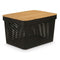 Multi-functionele Kist Kinvara CH52970 (24) Bruin Zwart Bamboe Polypropyleen 35,7 x 22 x 26,2 cm...