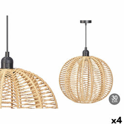 Plafondlamp GiftDecor 24B521 Zwart Natuurlijk Metaal Papier 40 W 28 x 26 x 28 cm (4 Stuks)