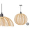 Plafondlamp GiftDecor 24B521 Zwart Natuurlijk Metaal Papier 40 W 28 x 26 x 28 cm (4 Stuks)