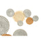 Wanddecoratie GiftDecor 23SMB1537 Bruin Grijs Metaal 76,8 x 4,4 x 50,2 cm (4 Stuks)