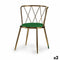 Stoel Ruiten Groen Gouden 50,5 x 73 x 51 cm (2 Stuks)