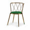 Stoel Ruiten Groen Gouden 50,5 x 73 x 51 cm (2 Stuks)