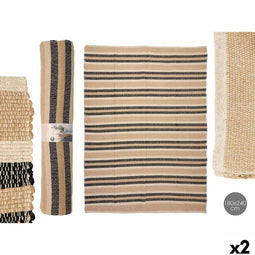 Tapijt GiftDecor NO.06 Wit Bruin Zwart 180 x 240 cm (2 Stuks)