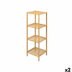 Planken Berilo W31016A2 Bruin Bamboe 33 x 108 x 32 cm (2 Stuks)