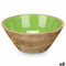 Kom GiftDecor MALI-701 G Groen Glazuur Mangohout 24,3 x 10,5 x 24,3 cm (6 Stuks)