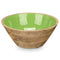 Kom GiftDecor MALI-701 G Groen Glazuur Mangohout 24,3 x 10,5 x 24,3 cm (6 Stuks)