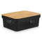 Multi-functionele Kist Kinvara CH52980 (26) Bruin Zwart Bamboe Polypropyleen 35,7 x 14 x 26,2 cm...