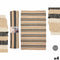 Tapijt GiftDecor NO.05 Wit Bruin Zwart 120 x 180 cm (4 Stuks)