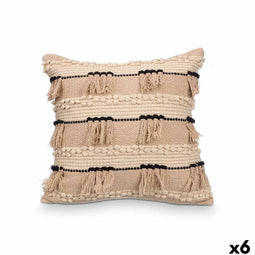 Kussen GiftDecor 4739 Zwart Natuurlijk 45 x 15 x 45 cm (6 Stuks)