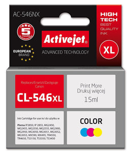 Activejet AC-546NX printerinkt voor Canon, vervanging Canon CL-546XL; Supreme; 15 ml; kleur, cyaa...