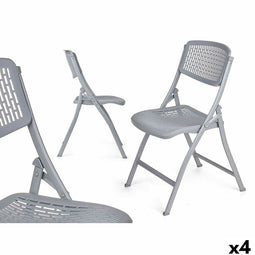 Vouwbare Stoel GiftDecor ZJ-Y59GR Grijs 59 x 50 x 82 cm 108 x 13,5 x 50 cm (4 Stuks)