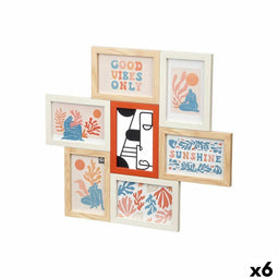 Fotolijsten GiftDecor 411408H Multicolour Metaal Hout MDF (6 Stuks)
