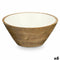 Kom GiftDecor MALI-701 W Wit Glazuur Mangohout 25 x 10,3 x 25 cm (6 Stuks)