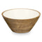 Kom GiftDecor MALI-701 W Wit Glazuur Mangohout 25 x 10,3 x 25 cm (6 Stuks)
