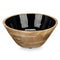 Kom GiftDecor MALI-701 B Zwart Glazuur Mangohout 24,3 x 10,5 x 24,3 cm (6 Stuks)