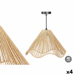 Plafondlamp GiftDecor 23B545C Zwart Natuurlijk Metaal Papier 40 W 40 x 25 x 40 cm (4 Stuks)