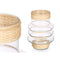 Kaarshouder GiftDecor SG-29857 Transparant Natuurlijk Glas Rotan 18 x 24 x 18 cm (6 Stuks)