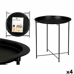 Opvouwbare bijzettafel GiftDecor WR4405 Zwart 46,8 x 50,2 x 46,8 cm (4 Stuks)