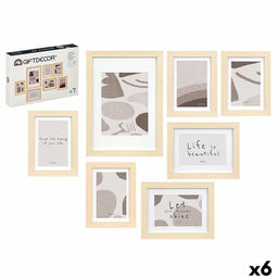 Fotolijsten GiftDecor SF5014-7 Natuurlijk Hout MDF Eucalyptushout (6 Stuks)