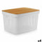 Multi-functionele Kist Kinvara CH52970 (25) Wit Bruin Bamboe Polypropyleen 35,7 x 22 x 26,2 cm (4...