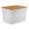 Multi-functionele Kist Kinvara CH52970 (25) Wit Bruin Bamboe Polypropyleen 35,7 x 22 x 26,2 cm (4...