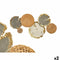 Wanddecoratie GiftDecor 23SMB1538 Wit Bruin Grijs Metaal 89,5 x 5,1 x 48,3 cm (2 Stuks)