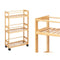Planken Kipit WR5512 Natuurlijk Bamboe Polypropyleen 44,5 x 75 x 20 cm (4 Stuks)