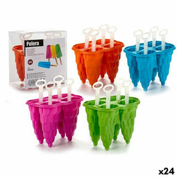 Ijsvorm CH72099 Blauw Groen Oranje Fuchsia Plastic 8,5 x 12,5 x 12 cm (24 Stuks)