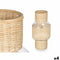 Kaarshouder GiftDecor SG-29652 Transparant Natuurlijk Glas Rotan 18 x 38 x 18 cm (4 Stuks)