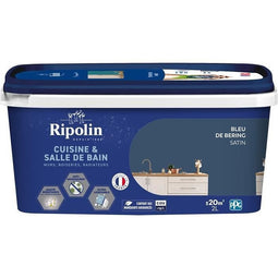 Verf muren, houtwerk, plafonds, radiatoren - RIPOLIN - Keuken en badkamer - 2 L - Bering Blue