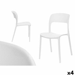 Stapelbare stoel GiftDecor PP-637-W 4 Stuks