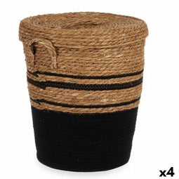 Mand Bruin Zwart Zeealgen 36 x 43 x 36 cm (4 Stuks)