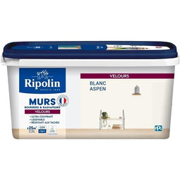 Decoratieve verf voor muren, houtwerk & radiatoren - RIPOLIN - 447161 - Aspen wit - Fluweel - 2,5 L