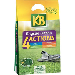 KB K4MP Gazonmeststof - 4 Acties - 7 KG - Beperkt mos - Voorkomt onkruid - Oppervlakte 280m²