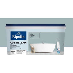 RIPOLIN Speciale keuken- en badverf voor natte ruimtes - 2 L - Cupcake blauw