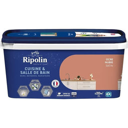 Verf muren, houtwerk, plafonds, radiatoren - RIPOLIN - Keuken en badkamer - 2 L - Nubische oker
