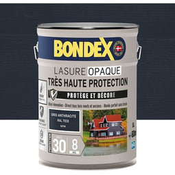 Zeer hoge bescherming dekkende beits - Antracietgrijs RAL 7016 satijn - BONDEX - 5 L