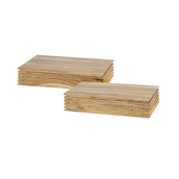 AnLi Style Nachtkastje layer L - Massief acacia naturel set/2