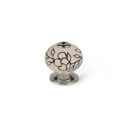 Deurknop Rei e504 Wit Metaal Bloem Ø 40 x 36 mm 4 Onderdelen