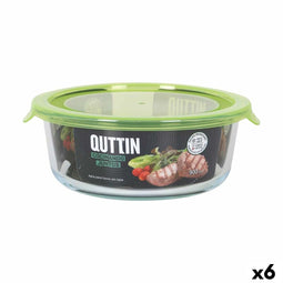 Lunchbox Quttin Groen 900 ml 19 x 18 x 7 cm (6 Stuks)