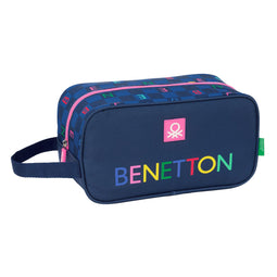 Reisschoenenrek Benetton Damero Marineblauw 29 x 15 x 14 cm