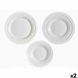 Serviesset Vivalto F-LGCP105-75-85 Wit Opaal glas (2 Stuks)