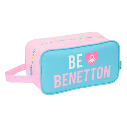 Reisschoenenrek Benetton Unique Roze Turkoois 29 x 15 x 14 cm