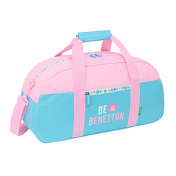 Sporttas Benetton Unique Roze Turkoois 50 x 26 x 20 cm