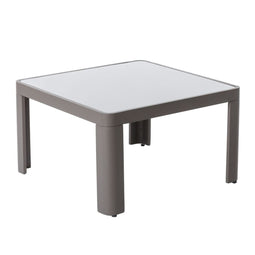 Bijzettafel Stella Grijs Aluminium Gehard glas 70 x 70 x 40 cm