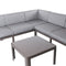 Bijzettafel Stella Grijs Aluminium Gehard glas 70 x 70 x 40 cm