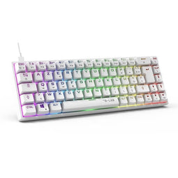 Gamingtoetsenbord - The G-Lab - KEYZ TITAN - Mechanisch (rode schakelaar) - Bedraad - RGB - Wit